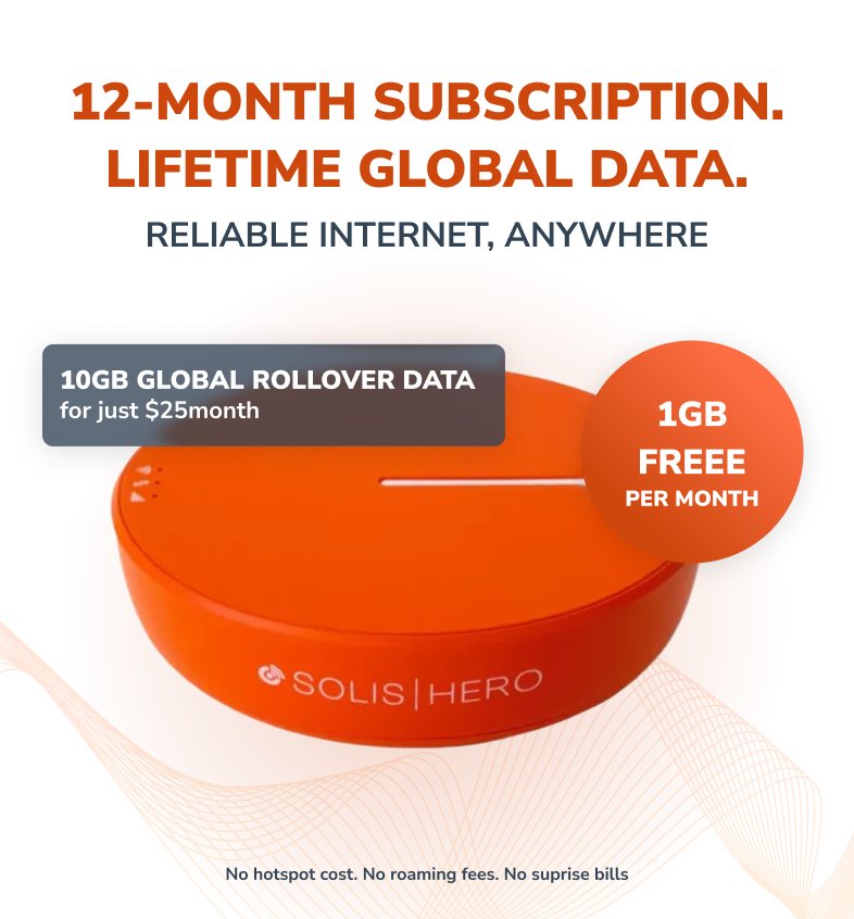 Free Solis Hero included with 12-Month Global 10GB Plan Commitment