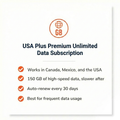 USA Plus Premium Unlimited Data Subscription