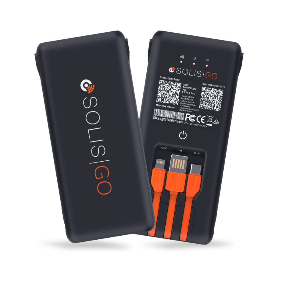 Solis Go Hotspot & Power Bank with Lifetime Data