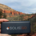 Solis Go LTE Hotspot being used in a remote canyon.