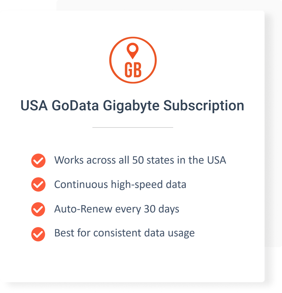 soliswifi data services USA GoData Gigabyte Subscription: 1 Month
